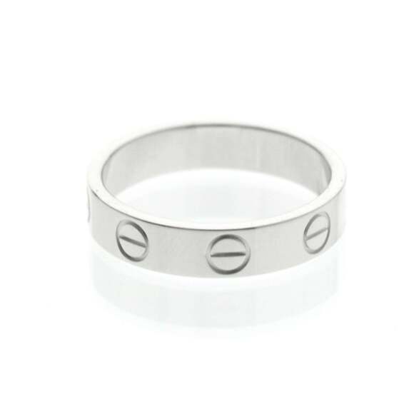 CARTIER 18k Silver Love Ring - Picture 2 of 10